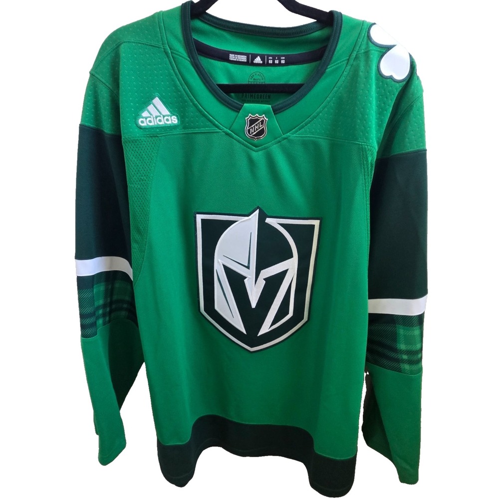 Adidas Vegas Golden Knights St Patricks Day Jersey Green Primegreen Size 52 NHL